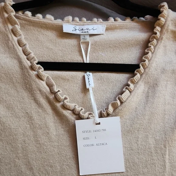 Sioni Milano‎ light sweater, Ivory color large - Picture 7 of 9